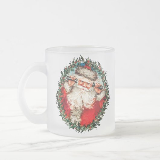 Sinterklaas op snaartelefoons matglas koffiemok (Links)