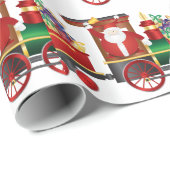 Sinterklaas op trein Cadeaus leveren Cadeaupapier (Rol Hoek)