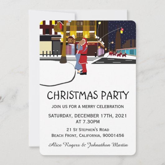 Sinterklaas op uitnodiging voor Kerstmis op breedb (Voorkant)