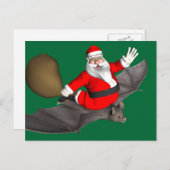 Sinterklaas op vliegende biet feestdagenkaart (Voorkant / Achterkant)