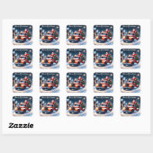Sinterklaas op vrachtwagen Sticker (Vel)