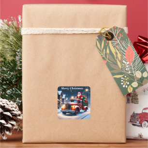 Sinterklaas op vrachtwagen Sticker