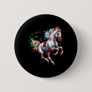 Sinterklaas Paard Kerstmis Art Paardrijden Jurk Ronde Button 5,7 Cm