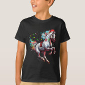 Sinterklaas Paard Kerstmis Art Paardrijden Jurk T-shirt (Voorkant)