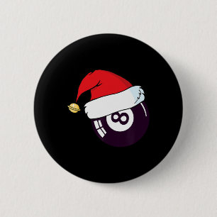 Sinterklaas Pet Biljart 8 LL Kerst Ronde Button 5,7 Cm