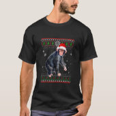 Sinterklaas Pet Santa Lover in sneeuw T-shirt (Voorkant)