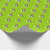 Sinterklaas Pinguïn Kinderen Kerstmis Cadeaupapier (Hoek)