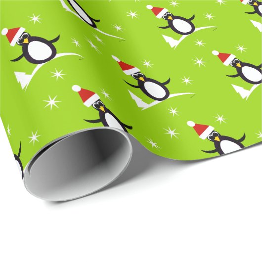 Sinterklaas Pinguïn Kinderen Kerstmis Cadeaupapier (Rol Hoek)