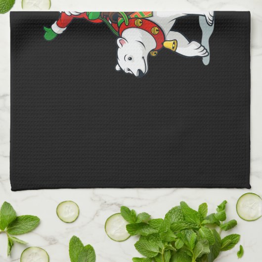 Sinterklaas poolrijden beer theedoek (Gevouwen)