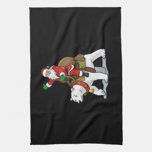 Sinterklaas poolrijden beer theedoek (Verticaal)
