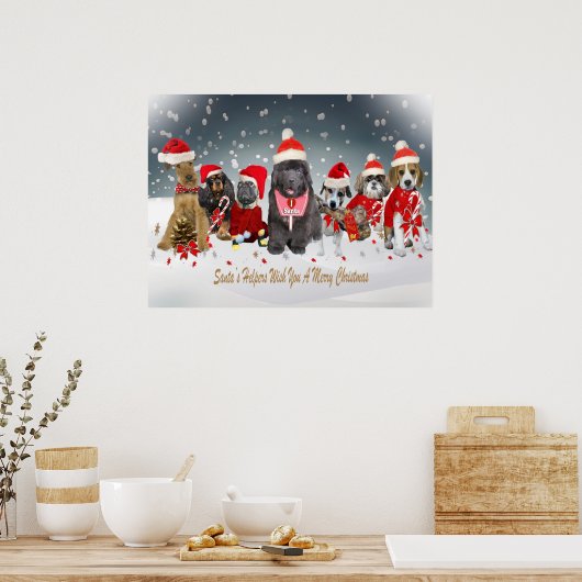 Sinterklaas Poster voor prettige kerstdagen (Keuken)