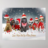 Sinterklaas Poster voor prettige kerstdagen (Voorkant)