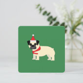 Sinterklaas Pug Kaart (Staand voorkant)