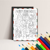 Sinterklaas & Rendier Kerstmis Kleurplaat Groet Feestdagenkaart