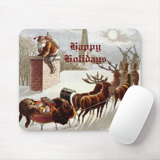 Sinterklaas Rendier Sleigh mousepad Muismat (Met muis)