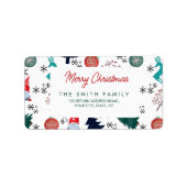 Sinterklaas rendieren dennen wanten etiket (Voorkant)