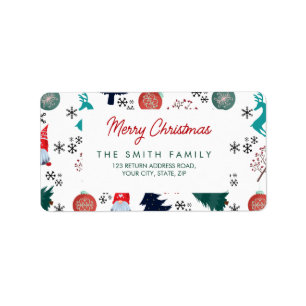 Sinterklaas rendieren dennen wanten etiket