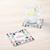 Sinterklaas rendieren dennen wanten kartonnen onderzetters (Insitu)