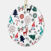 Sinterklaas rendieren dennen wanten keramisch ornament (Links)