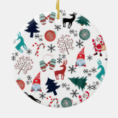 Sinterklaas rendieren dennen wanten keramisch ornament (Achterkant)