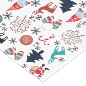 Sinterklaas rendieren dennen wanten korte tafelloper (Hoek)