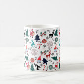 Sinterklaas rendieren dennen wanten patroon koffiemok (Center)