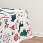 Sinterklaas rendieren dennen wanten tafelkleed (Voorbeeld)