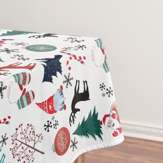 Sinterklaas rendieren dennen wanten tafelkleed (Voorbeeld)