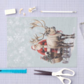Sinterklaas rendieren en slee Waterverf Tissuepapier (Craft)