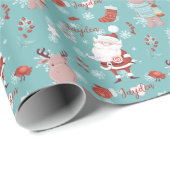 Sinterklaas rendieren gepersonaliseerd cadeaupapier (Rol Hoek)