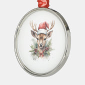 Sinterklaas rendieren kerstversiering metalen ornament (Links)