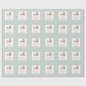 Sinterklaas rendieren slee aangepaste kerst cadeaupapier (Vlak)