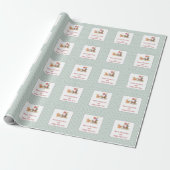 Sinterklaas rendieren slee aangepaste kerst cadeaupapier (Uitgerold)