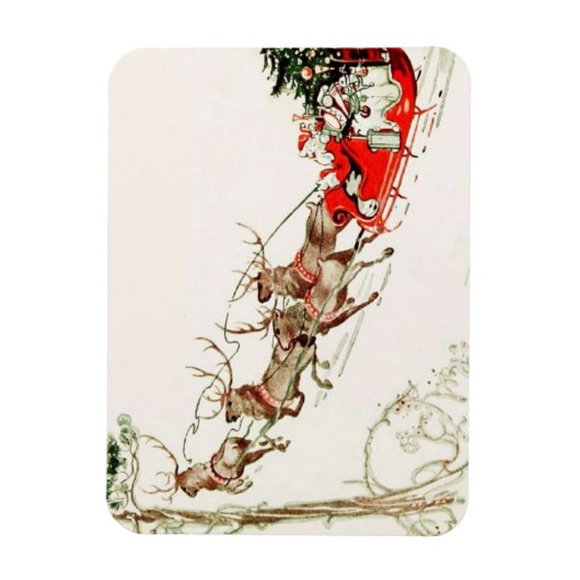  Sinterklaas rendieren slee kerstavond Magneet (Verticaal)