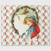 SINTERKLAAS & RETRO KERSTCADEAUVERPAKKING CADEAUPAPIER (Vlak)