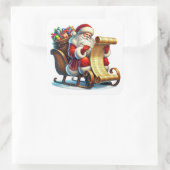 Sinterklaas Reviewen Zijn Lijst Met Een Tas Cadeau Vierkante Sticker (Tas)