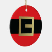 Sinterklaas riem Kerstmis Keramisch Ornament (Rechts)