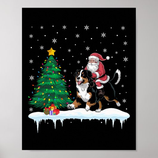 Sinterklaas Rijden Berner Sennenhond Jongens Meisj Poster (Voorkant)