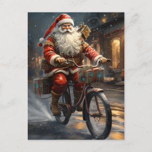 Sinterklaas Rijden de Fiets Kerstmis Briefkaart