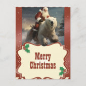 Sinterklaas Rijden een Beer Schilderij Briefkaart (Voorkant)