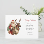  Sinterklaas Rijden Een Rendier Kerstmis Feestdagenkaart (Staand voorkant)