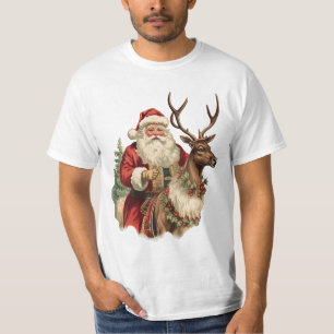 Sinterklaas Rijden Een Rendier Kerstmis T-shirt