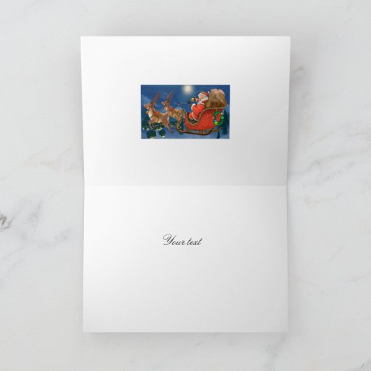 Sinterklaas Rijden Een Sleigh Kaart (Binnen)