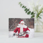 Sinterklaas rijden op een Motorcycle Post Kaart (Staand voorkant)