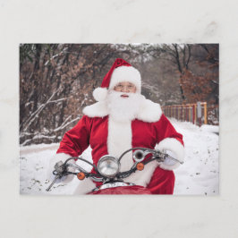 Sinterklaas rijden op een Motorcycle Post Kaart