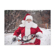 Sinterklaas rijden op een Motorcycle Post Kaart