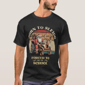 Sinterklaas Rijden Tractor Naar School Xmas T-shirt (Voorkant)