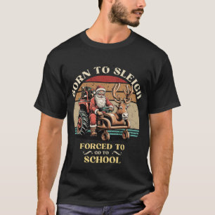 Sinterklaas Rijden Tractor Naar School Xmas T-shirt