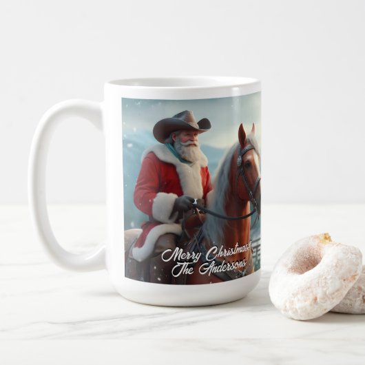 Sinterklaas Rijden Western Kerstmis Koffiemok (Met donut)