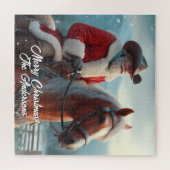 Sinterklaas Rijden Western Kerstmis Legpuzzel (Horizontaal)